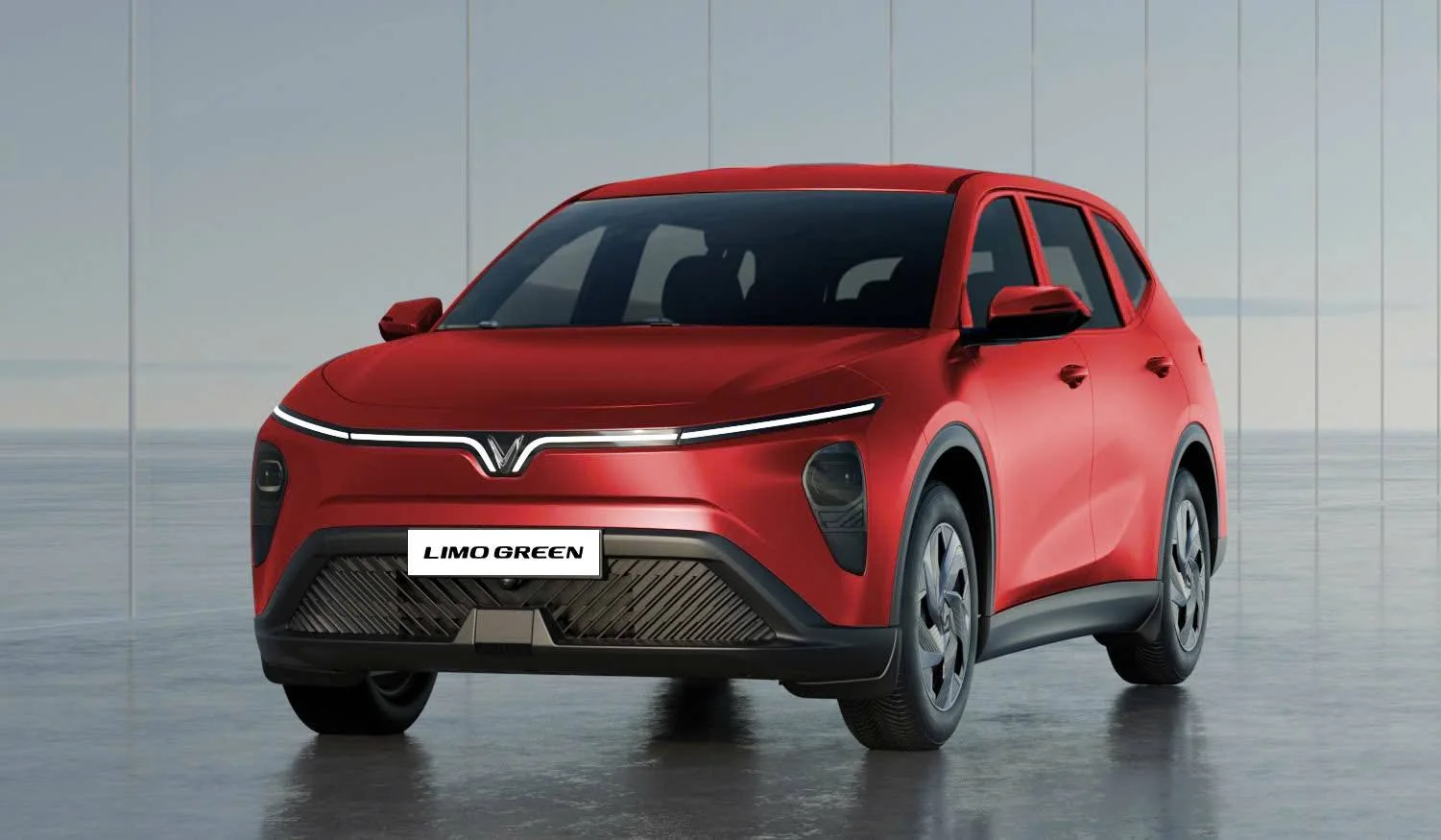 Xe điện VinFast VF 3 màu vàng tại Green Future Show